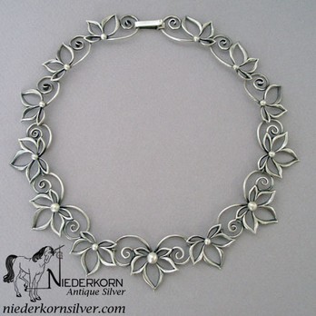 Sterling Silver Necklace designed by Christoffersen for International Silver Company